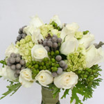 Enchanting White Rose and Hydrangea Bridal Flowers
