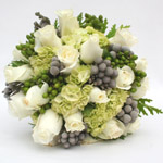 Enchanting White Rose and Hydrangea Bridal Flowers